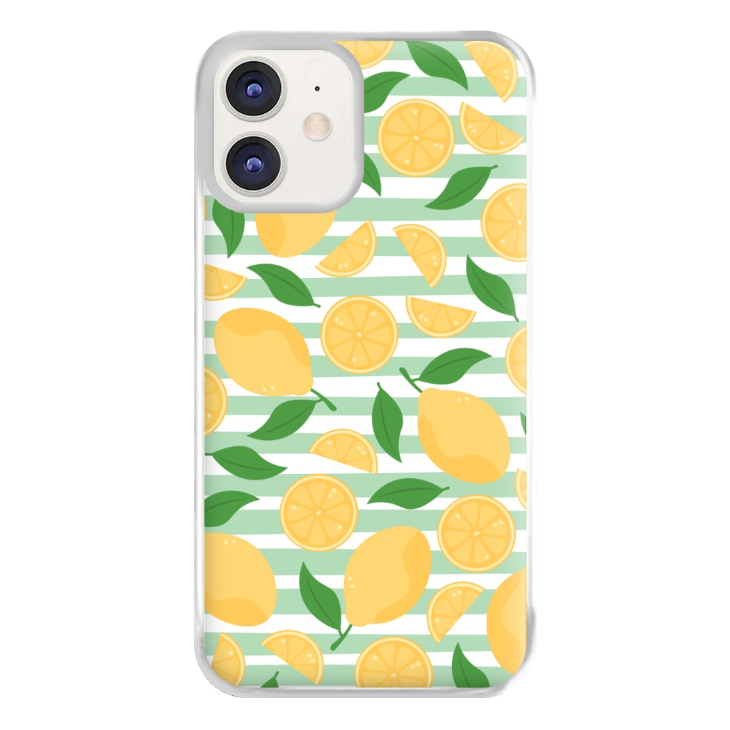 Lemons Pattern - Summer Phone Case for iPhone 12 / 12 Pro