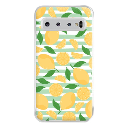 Lemons Pattern - Summer Phone Case for Galaxy S10 Plus