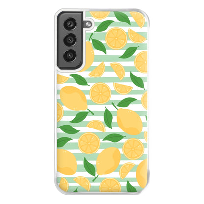 Lemons Pattern - Summer Phone Case for Galaxy S21FE