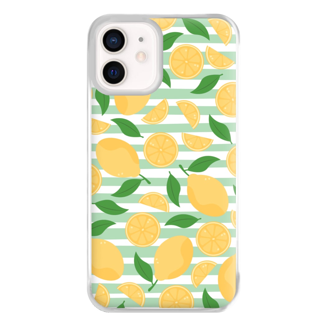 Lemons Pattern - Summer Phone Case for iPhone 12 Mini