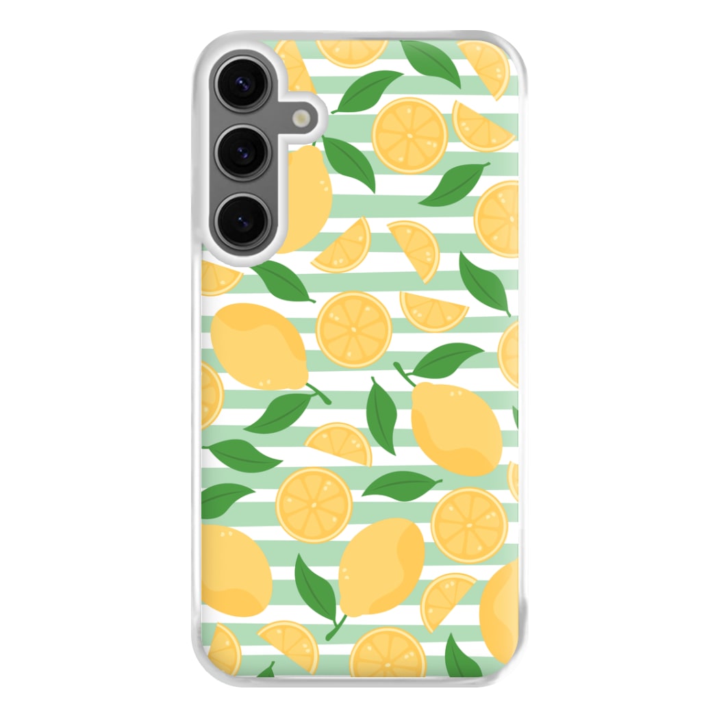 Lemons Pattern - Summer Phone Case for Galaxy S24FE