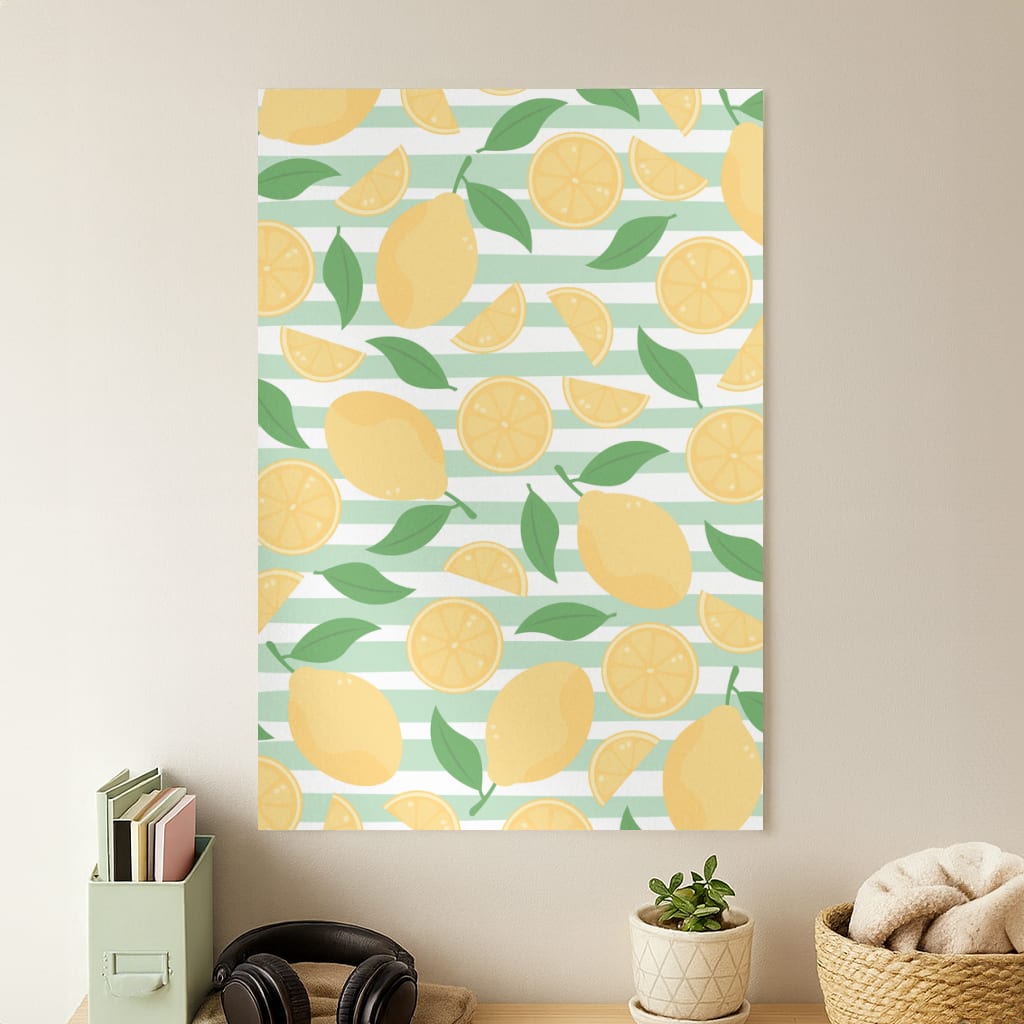 Lemons Pattern - Summer Poster