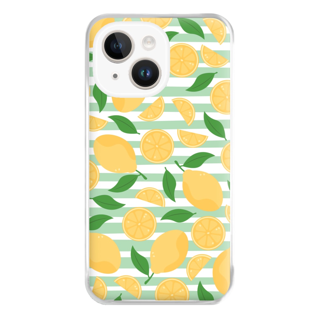 Lemons Pattern - Summer Phone Case for iPhone 14 Plus