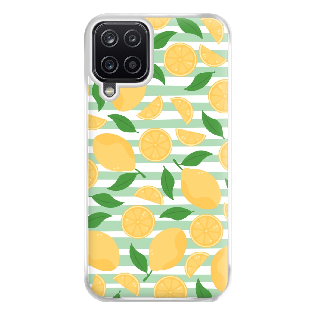 Lemons Pattern - Summer Phone Case for Galaxy A12