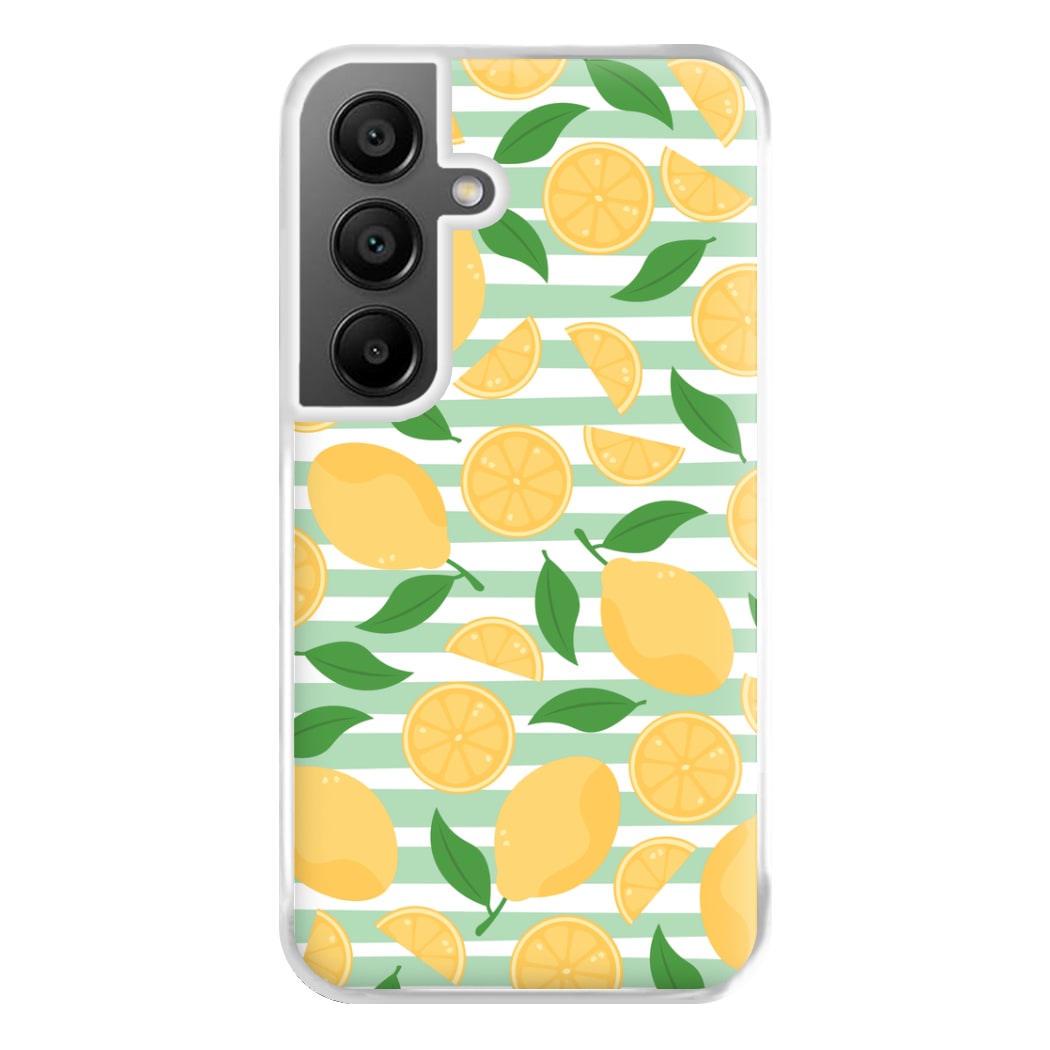 Lemons Pattern - Summer Phone Case for Galaxy A55