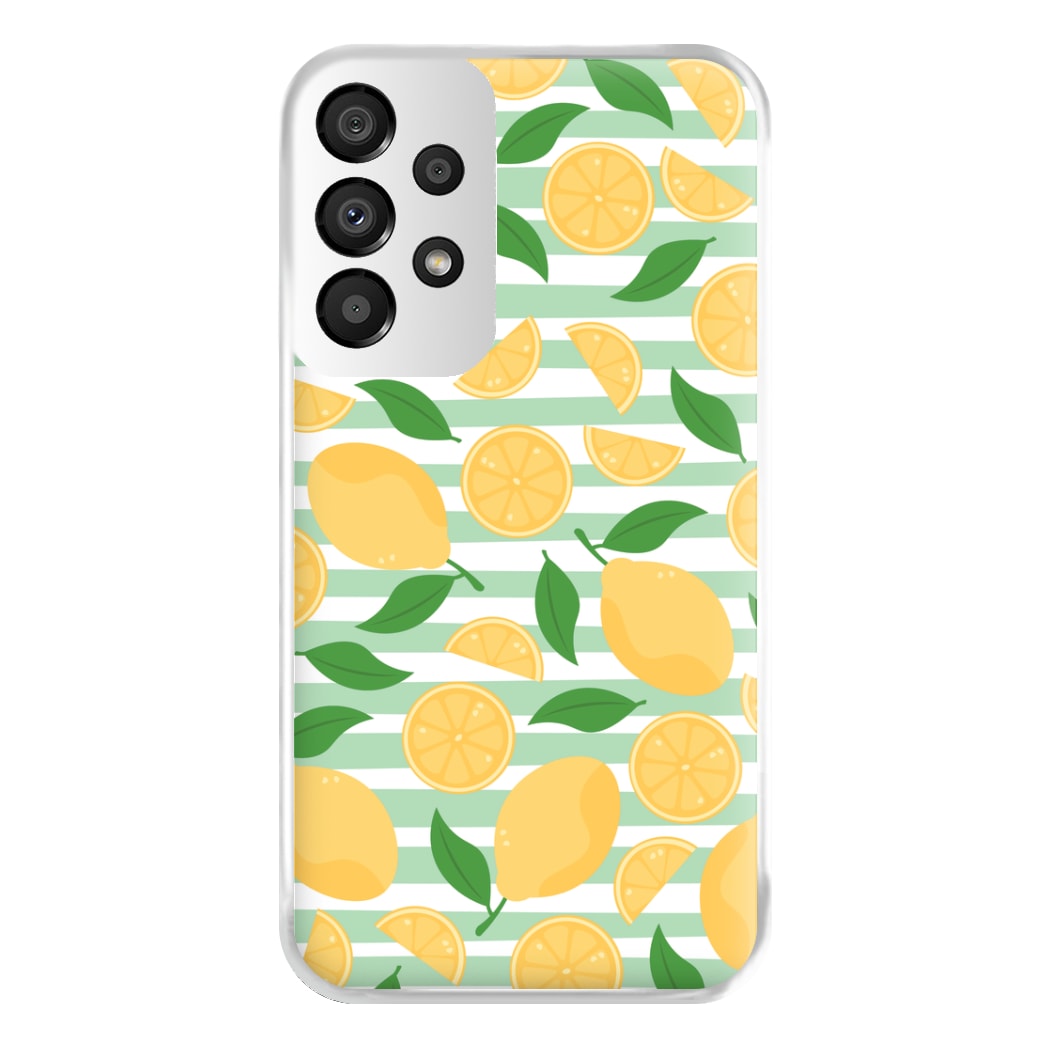 Lemons Pattern - Summer Phone Case for Galaxy A33