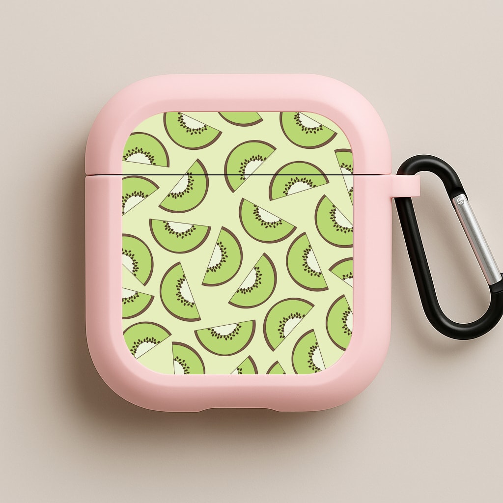Kiwi Patterns - Summer Pink AirPods Case