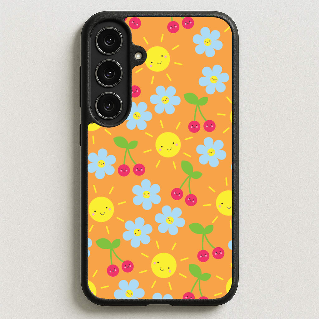 Vibey Pattern - Summer Phone Case for Galaxy S25FE