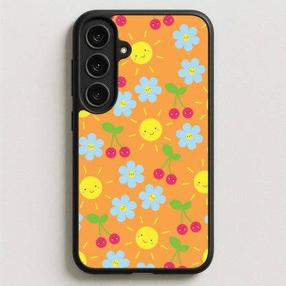 Vibey Pattern - Summer Phone Case for Galaxy S25FE