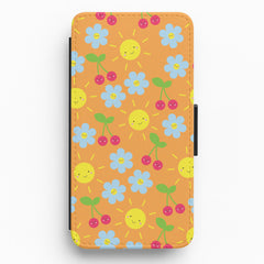 Vibey Pattern - Summer Flip / Wallet Phone Case