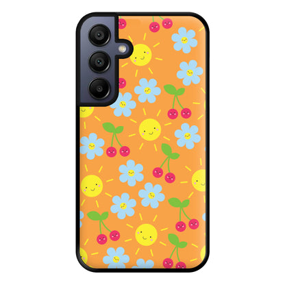 Vibey Pattern - Summer Phone Case for Galaxy A15