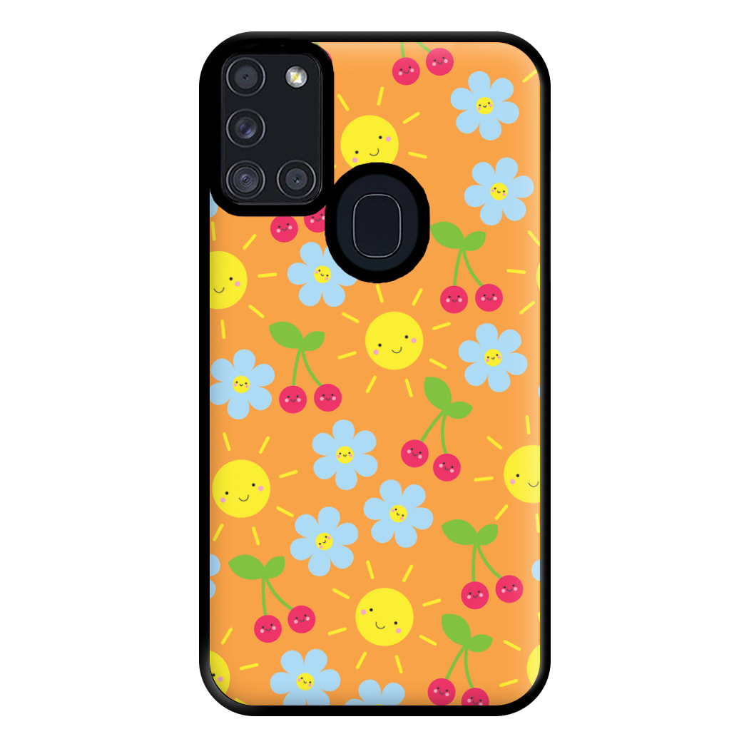 Vibey Pattern - Summer Phone Case for Galaxy A21s