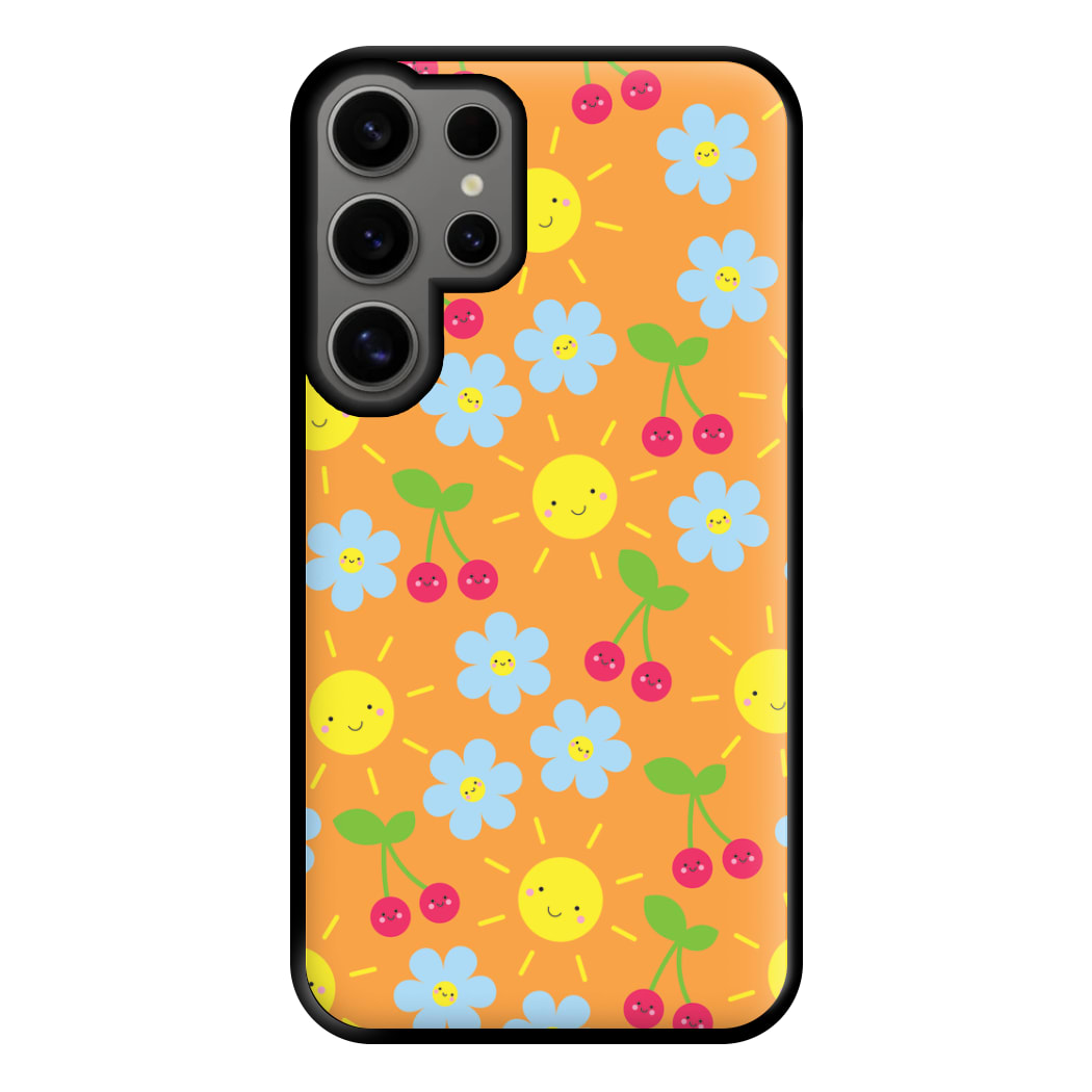 Vibey Pattern - Summer Phone Case for Galaxy S24 Ultra