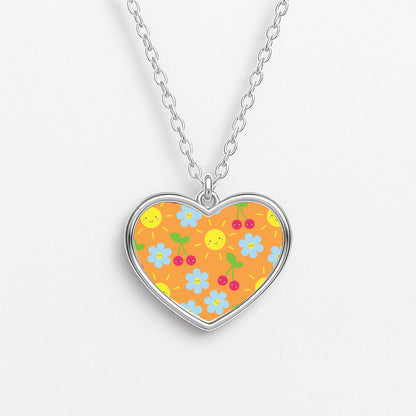 Vibey Pattern - Summer Heart Necklace