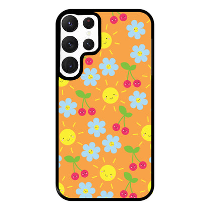 Vibey Pattern - Summer Phone Case for Galaxy S22 Ultra