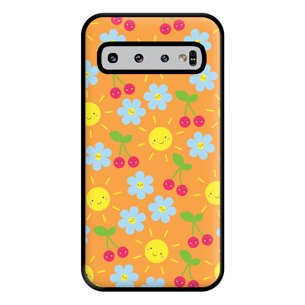 Vibey Pattern - Summer Phone Case for Galaxy S10 Plus