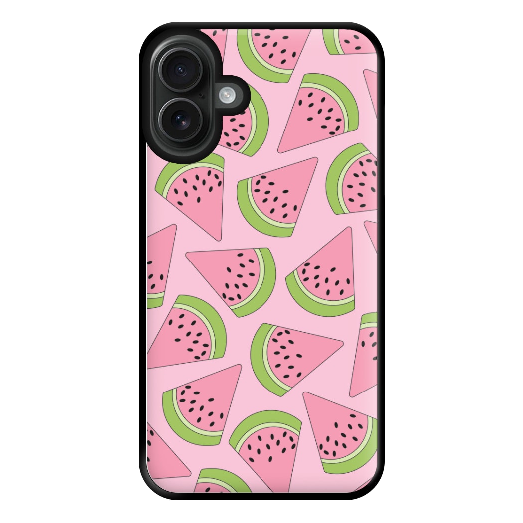 Pink Watermelon Pattern - Summer Phone Case for iPhone 16 Plus