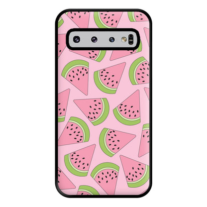 Pink Watermelon Pattern - Summer Phone Case for Galaxy S10 Plus