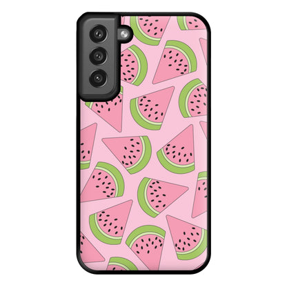 Pink Watermelon Pattern - Summer Phone Case for Galaxy S21FE