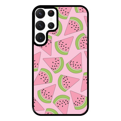 Pink Watermelon Pattern - Summer Phone Case for Galaxy S22 Ultra