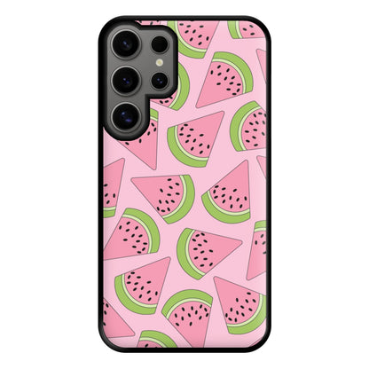 Pink Watermelon Pattern - Summer Phone Case for Galaxy S24 Ultra