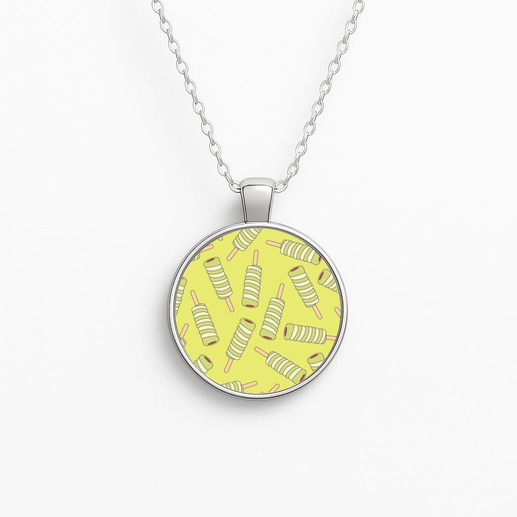 Twister - Ice Cream Patterns Circle Necklace