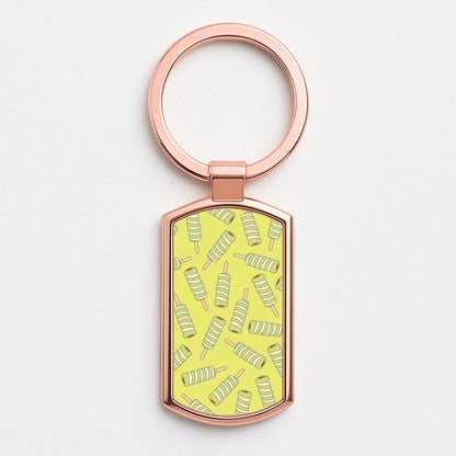 Twister - Ice Cream Patterns Rose Gold Keyring