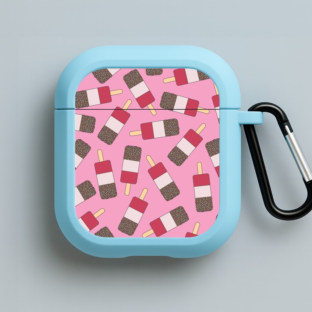 Fab - Ice Cream Patterns Blue AirPods Case