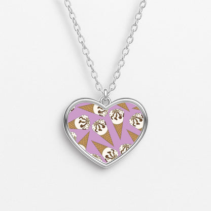 Netto - Ice Cream Patterns Heart Necklace