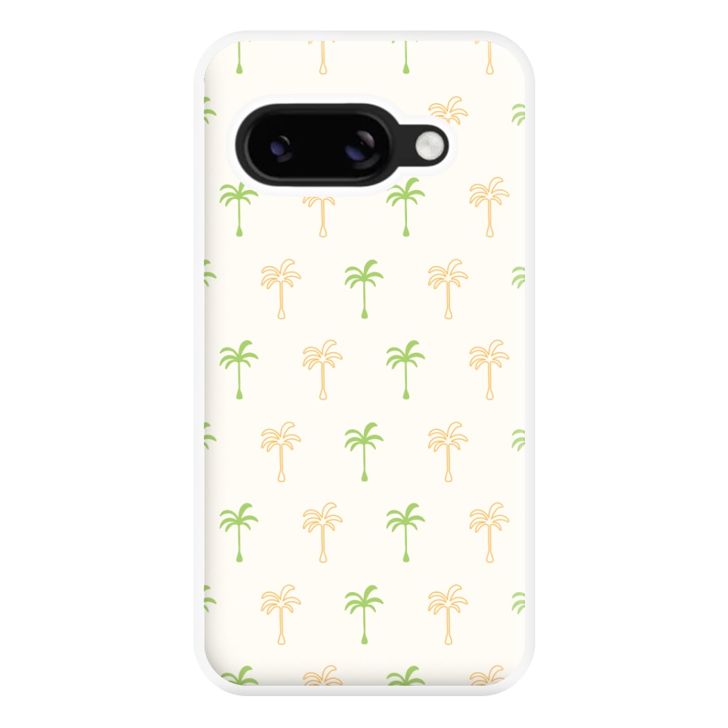 Green And Yellow Palms Pattern Phone Case for Google Pixel 8a