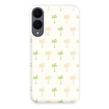 Green And Yellow Palms Pattern Phone Case for Galaxy S25 Edge