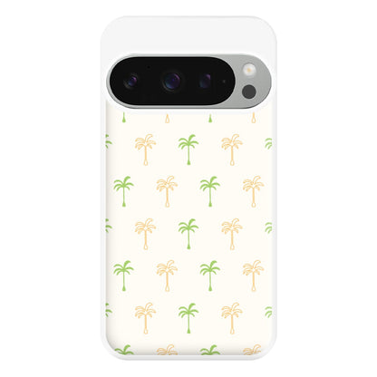 Green And Yellow Palms Pattern Phone Case for Google Pixel 9 Pro XL