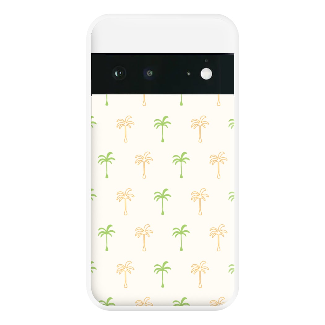 Green And Yellow Palms Pattern Phone Case for Google Pixel 6a
