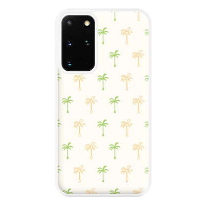 Green And Yellow Palms Pattern Phone Case for Galaxy S20 Plus