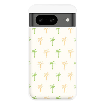 Green And Yellow Palms Pattern Phone Case for Google Pixel 8