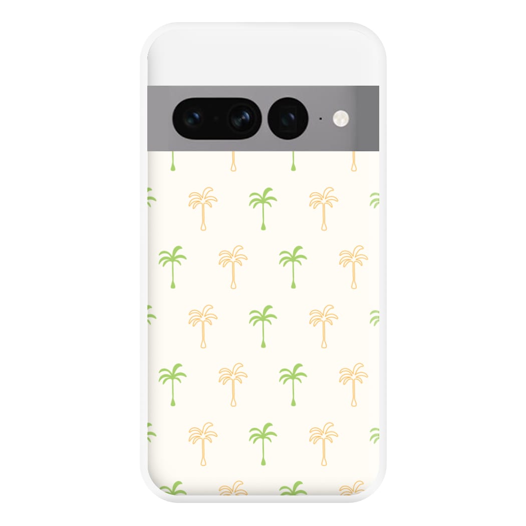 Green And Yellow Palms Pattern Phone Case for Google Pixel 7 Pro