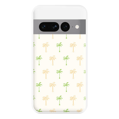 Green And Yellow Palms Pattern Phone Case for Google Pixel 7 Pro