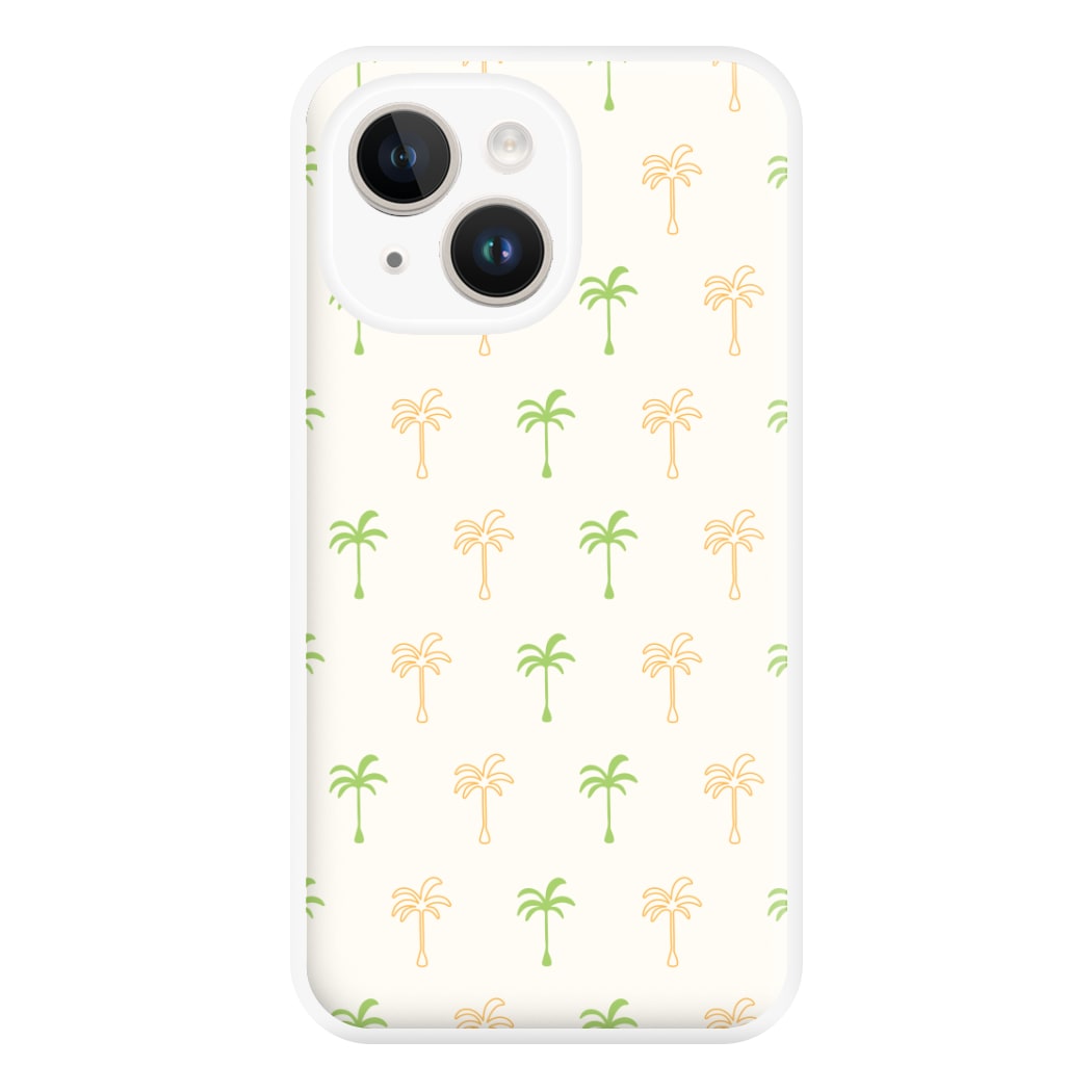 Green And Yellow Palms Pattern Phone Case for iPhone 14 Plus