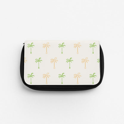 Green And Yellow Palms Pattern Pencil Case
