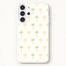Green And Yellow Palms Pattern Phone Case for Galaxy S26 Ultra