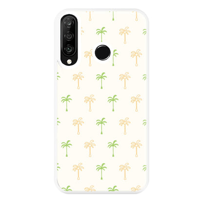 Green And Yellow Palms Pattern Phone Case for Huawei P30 Lite