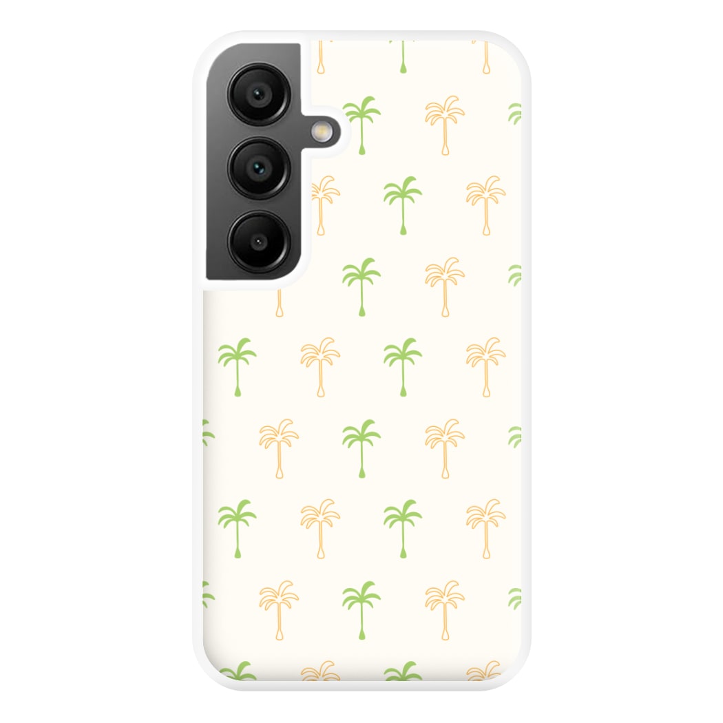Green And Yellow Palms Pattern Phone Case for Galaxy A56