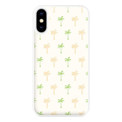 Green And Yellow Palms Pattern Phone Case for iPhone XS Max