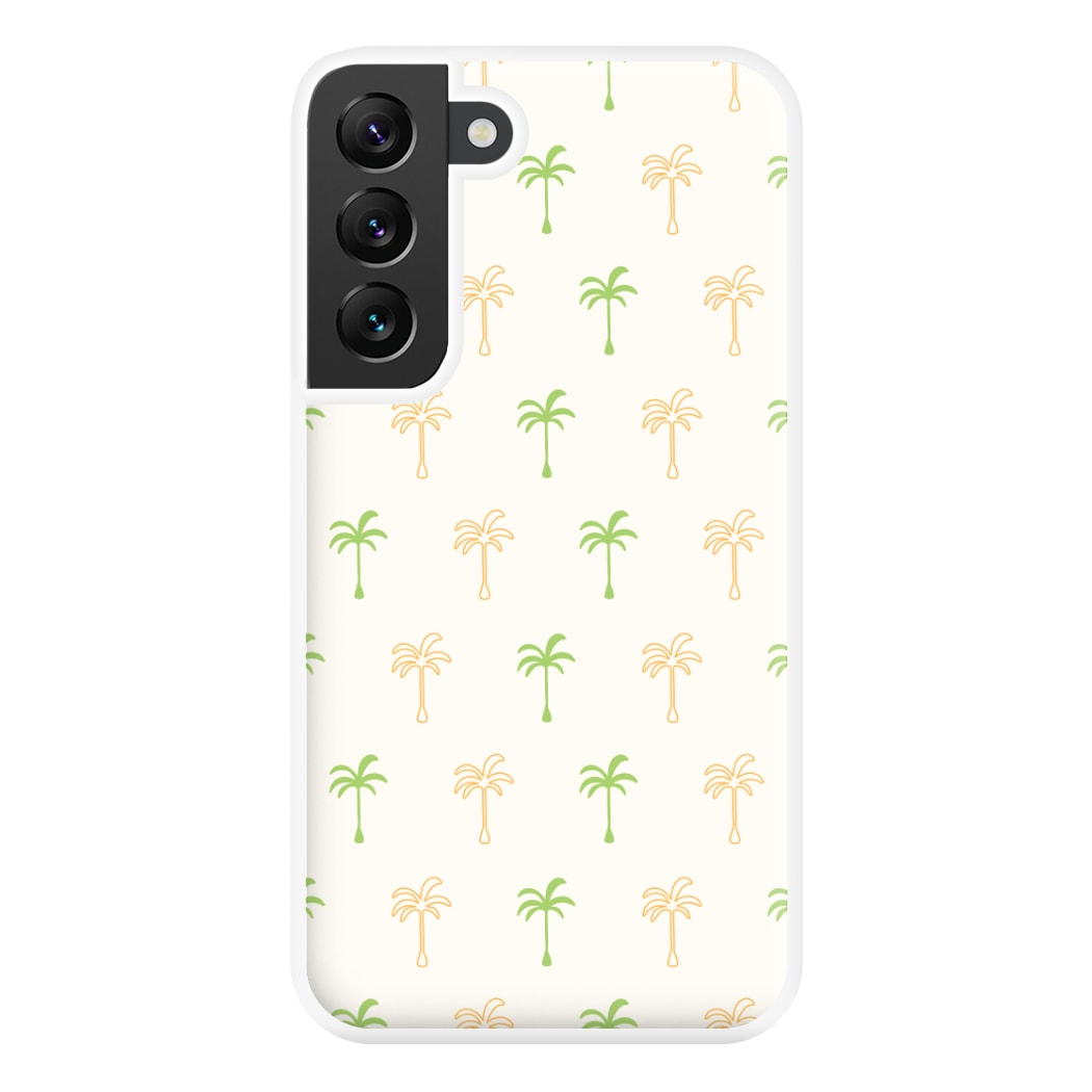 Green And Yellow Palms Pattern Phone Case for Galaxy S22 Plus