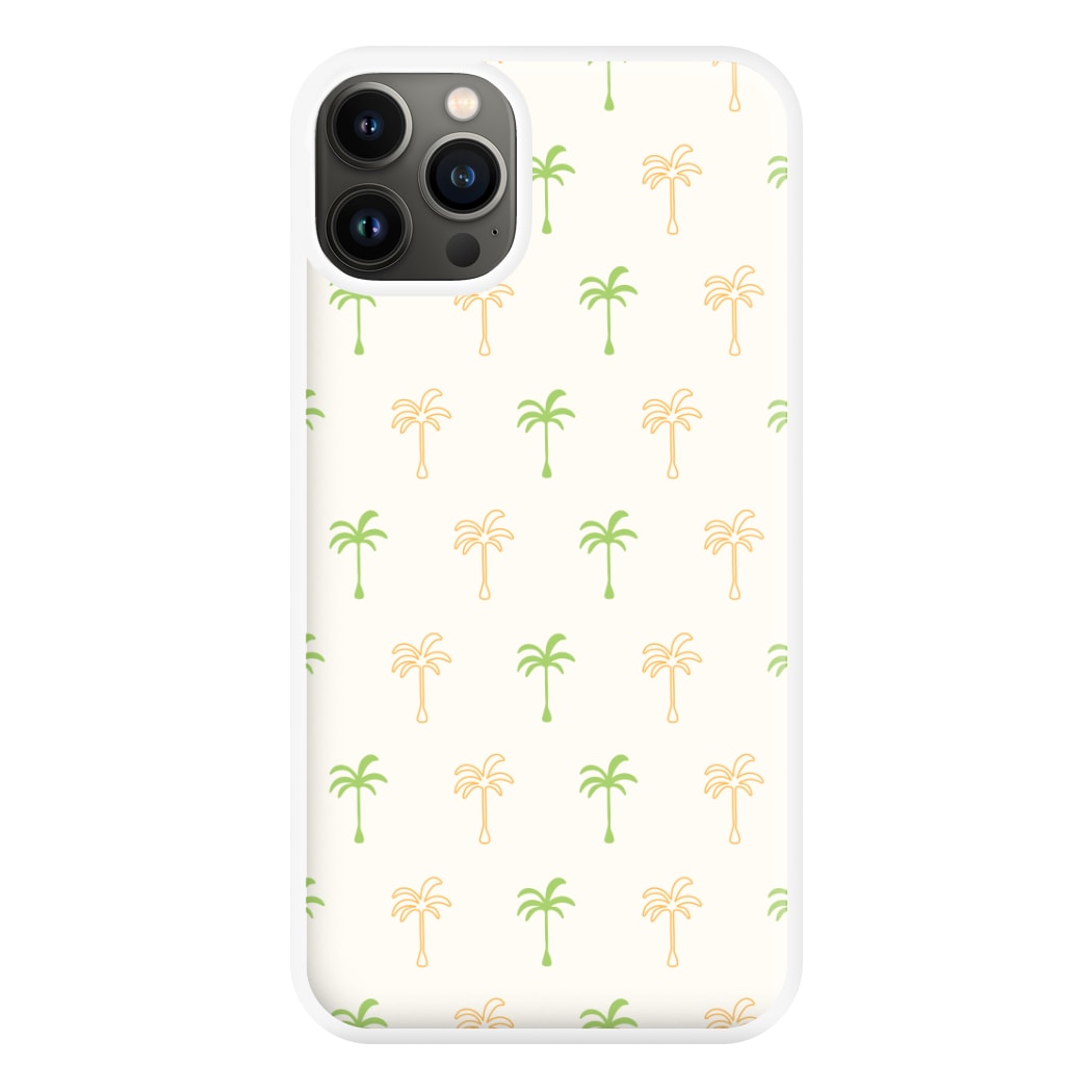Green And Yellow Palms Pattern Phone Case for iPhone 13