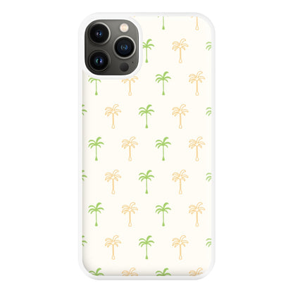Green And Yellow Palms Pattern Phone Case for iPhone 13