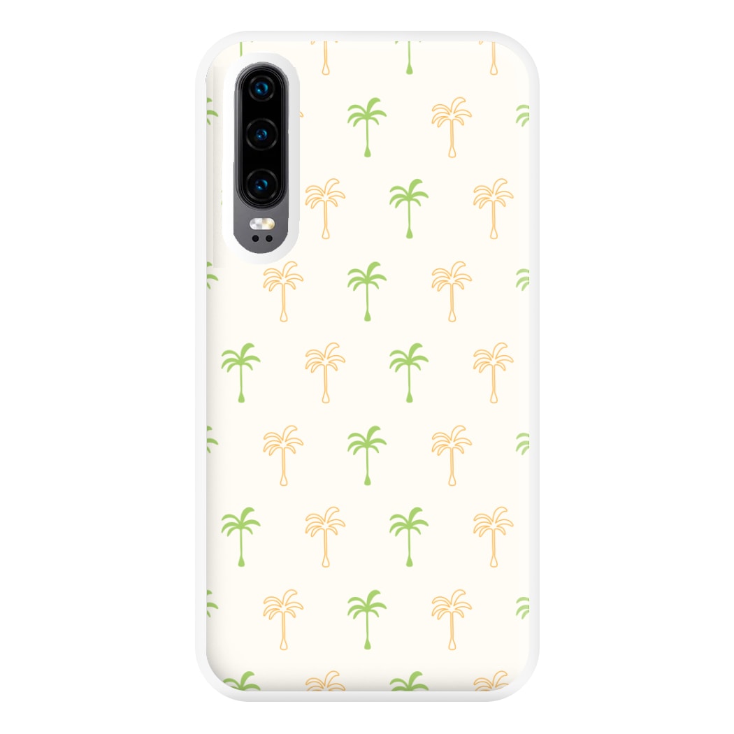 Green And Yellow Palms Pattern Phone Case for Huawei P30