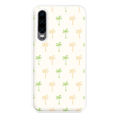 Green And Yellow Palms Pattern Phone Case for Huawei P30