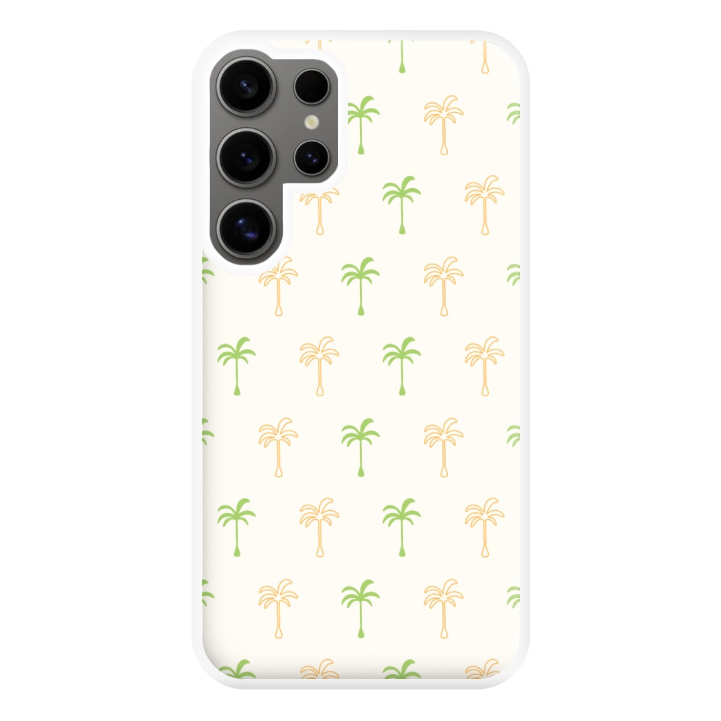 Green And Yellow Palms Pattern Phone Case for Galaxy S24 Ultra