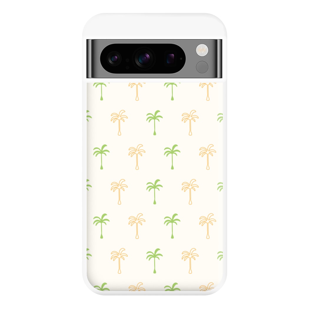 Green And Yellow Palms Pattern Phone Case for Google Pixel 8 Pro